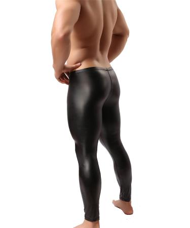 YUFEIDA Men's Faux Leather Tight Pants PVC Leggings Long Trousers - Black XX-Large - Buy Online on GoSupps.com