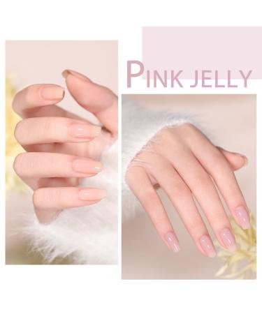 SHOYUM Jelly Nude Gel Polish Set - Sheer Milky White Pink Transparent Nail Kit - 10Pcs UV LED Gel Polish Varnish for DIY Nail Art at Salon - Buy Online on GoSupps.com