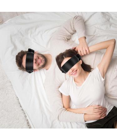 2 Pack Adjustable Blackout Eye Cover - Soft Satin Sleep Mask for Men & Women - Perfect for Sleeping & Meditation - Buy Online on GoSupps.com