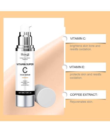 Super Vitamin C Face Serum Moisturising & Brightening Vitamin C Serum Dark Spot Corrector Anti Aging Wrinkles and Smoothes Skin Texture Facial Serum - Buy Online on GoSupps.com
