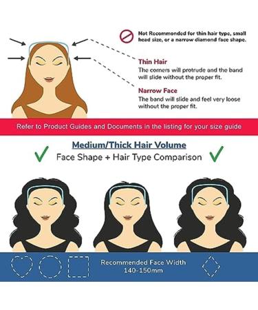  Square Headbands for Women & Men - 3 Piece Invisible Hair Ties for Curly & Thick Hair - Stylish Hair Bands for Sunglasses  - Buy Online on GoSupps.com