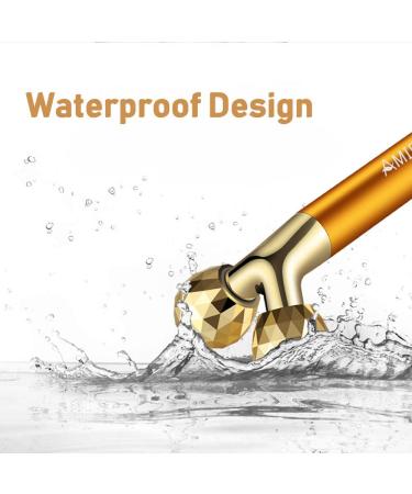 Golden 3D Electric Face Massager Roller | T Shape Facial Roller Kit - Buy Online on GoSupps.com