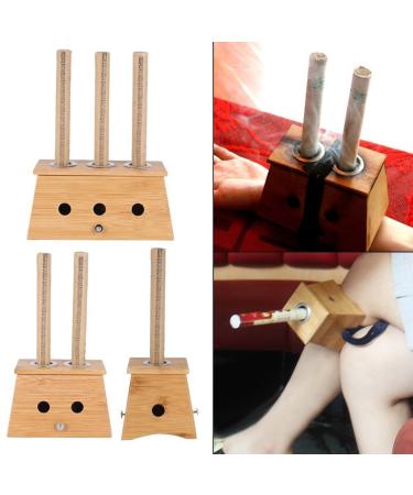 Moxa Stick Acupoint Healing Aid Moxibustion Therapy with 10pcs Pure Moxa Roll (2 Holes) 2 Holes.