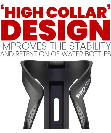 PRO BIKE TOOL Bike Water Bottle Holder - Lightweight & Strong Bicycle Cage for Road & Mountain Bikes - Modern Design - Universal Nylon Glass Fiber - Black - Buy Online on GoSupps.com