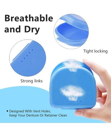 2 PCS Orthodontic Retainer Case - White Denture Case with Ventilation Holes - Buy Online on GoSupps.com