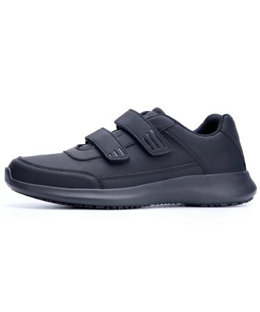 SPIEZ Mens Waterproof Non Slip Shoes SRC Certification Food Service Shoes Breathable Lightweight Slip Resistant Work Shoes Black US7.5-12