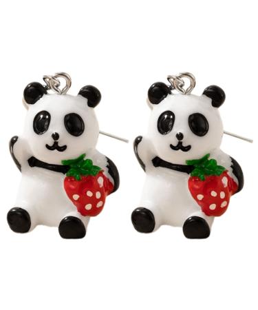 Feyley earrings with a cute bear motif striking panda trailer earrings for women and girls light cartoon-tier-earring style 1