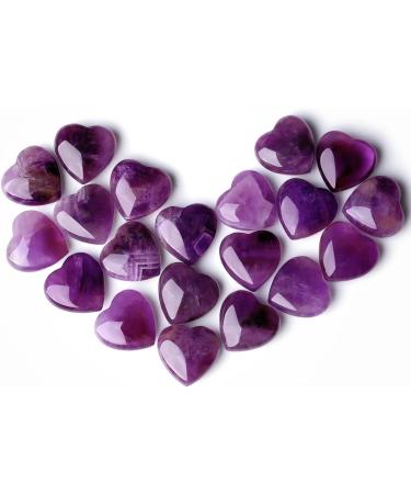 Xiannvxi 10PC Amethyst Heart Stones Set - Best Mom Gifts | Love & Healing Crystal Gemstones for Happiness - Buy Online on GoSupps.com