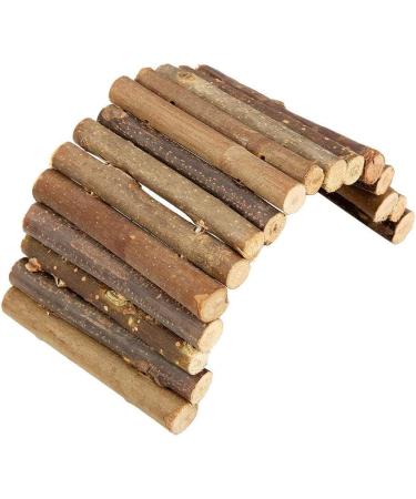 Duokon Hamster Accessories - Wooden Bridge & Curved Ladder for Hamsters Mice & Rats | Premium Small Pet Toys - Buy Online on GoSupps.com