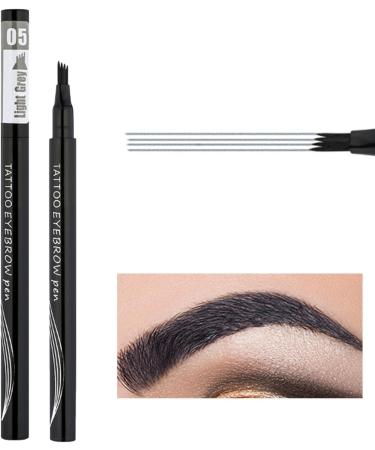 4 Tip Eye Brow Pencils | Long-Lasting and Waterproof Eye Brow Contouring Pen Everyday Women Cosmetics for Eyes for Home Working Traveling Gathering Dating Suanq 5# Light Gray - Buy Online on GoSupps.com