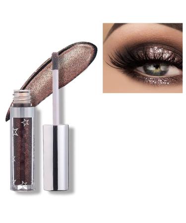 Allbesta Long Lasting Shiny Glitter Shimmer Liquid Eyeshadow Pen Waterproof Metallic Pigments Makeup #107 Trust Fund