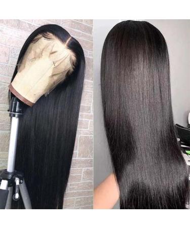 24 Brazilian Virgin Human Hair Straight Lace Front Wig | 13x4 HD Lace, Pre-Plucked, 180% Density | Natural Color with Baby Hair | For Black Women - Buy Online on GoSupps.com