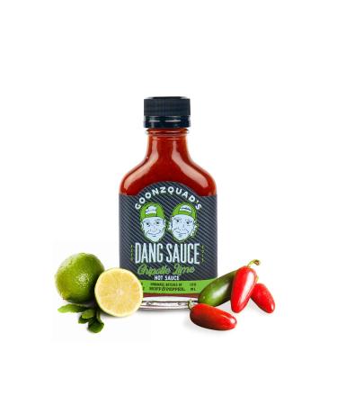 Hoff and Pepper Goonzquad Dang Sauce Handmade Chipotle Lime Hot Sauce Farm-Fresh Tennessee Peppers for the Jalapeno Pepper Hot Sauce Lover Keto Spicy Goodness Seasoning, (3.4 fl oz) Dang Sauce Mini 3.4 Fl Oz (Pack of 1)