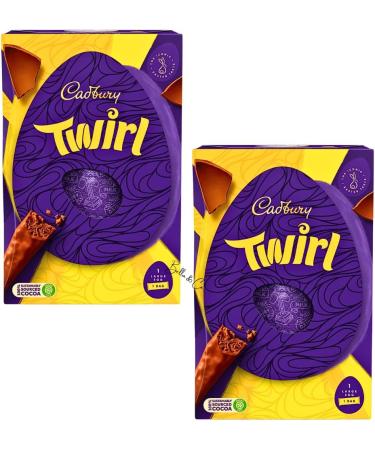 2x Twirl Large Chocolate Easter Eggs | Perfect for Easter Gift | Perfect for Egg Hunt | Chocolate Gifts | Chocolate Easter Egg 2024 | Thank You Gifts | Easter Party | 198g - Buy Online on GoSupps.com