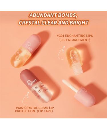 Natural Lip Plumper Set - Fuller, Hydrating Lips with Lip Enhancer & Lip Mask - 7ml Lip Gloss Making Kit - Buy Online on GoSupps.com