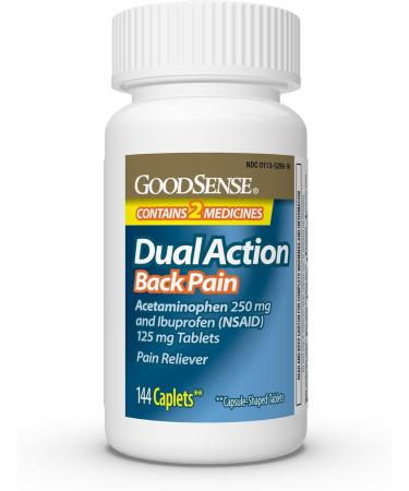 GoodSense Dual Action Acetaminophen & Ibuprofen Tablets for Back Pain - 250mg/125mg 144 Count - Fast Relief NSAID International Shipping Available - Buy Online on GoSupps.com