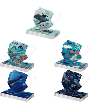 Buy WEXCV 50-Pack Killer Whale 3D Cartoon Fabric Masks for Kids - Disposable Breathable Dustproof Cloth Bandanas - International Shipping Available - Buy Online on GoSupps.com