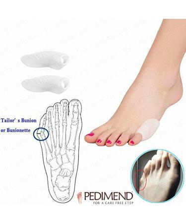 Pedimend Tailor Bunion Relief Gel Pads - 4 PCS Small Toe Separator & Pinky Toe Straightener | Bunionette Protection Sleeve - Buy Online on GoSupps.com