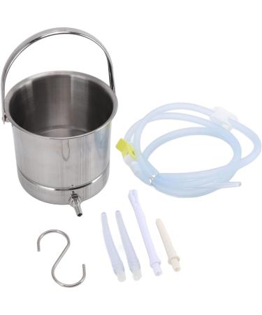 Premium 1.6L Inlet Set - Silicone Enema Bucket & Hose Nozzle Kit for Hydrotherapy | International Shipping Available - Buy Online on GoSupps.com