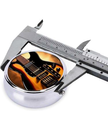 Portable 3 Compartment Round Pill Box Organizer - Black | Travel-Friendly Instrumental Guitar Pill Box for Easy Organization - Buy Online on GoSupps.com