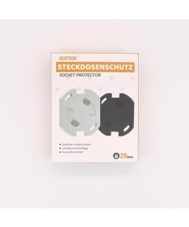 Redtron Socket Fuse with Rotary Mechanism - 20 Child Locking Sockets for Baby Safety | Socket Protection - Black - Buy Online on GoSupps.com