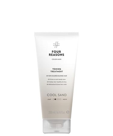Four Reasons Color Mask Cool Sand Blonde - (27 Colors) Color Depositing Conditioner Toning Treatment Tone & Enhance Color-Treated Hair - Semi Permanent Hair Dye Vegan and Cruelty-Free 6.76 fl oz Cool Sand (Vibrant Color)