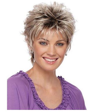 Ansenesna Wig Blonde Short Curly Women Short Hair Wig (Blonde)