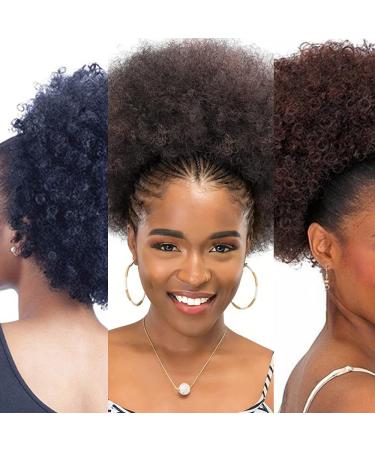 Buy Synthetic Buns Boy Wig | Afro Puff Wigs for Black Women | Stylish Ballerina Hair Accessories - Buy Online on GoSupps.com