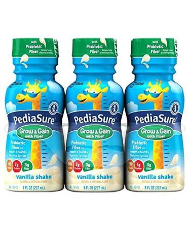 Pediasure With Fiber Nutrition Drink Bottles - Vanilla - 8 oz - 24 pk