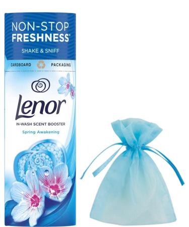 Lenor in-Wash Scent Booster Beads 176 gr Spring Awakening Scent + Our Gift for You - Organza Bag Size 9 x 7 x 0.1 cm