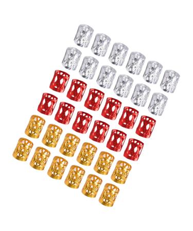 FRCOLOR Hair Braid metal hair beads for braids Hair Braiding Cuffs dreadlock beads for men hair beads for dreadlocks hair cuffs dreadlocks braiding beads filigree tube to weave man Beads