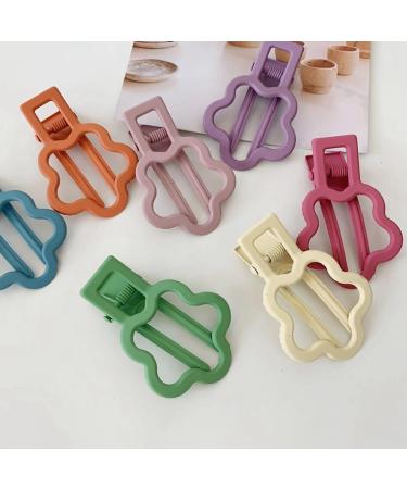 Elegant Matte Duckbill Barrette Trendy Metal Hairpin with Flower Design for Girls - Buy Online on GoSupps.com