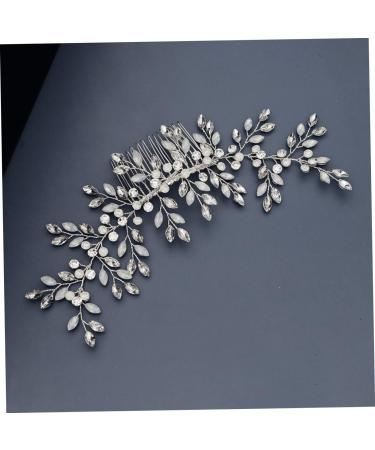 FRCOLOR Bridal Hair Comb Bridal Hair Clip Leaf Hair Comb Crystal Hair Comb Wedding Side Headpiece Leaf Crystal Comb Bridal Hair Accessory Tiara Wedding Dress Bride Hair Accessories - Buy Online on GoSupps.com