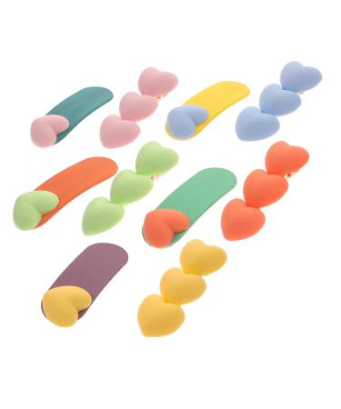 minkissy 5 Pairs Love Color Matching Hair Clip Hairpin Snap Clips for Hair Toddler Hair Accessories Hair Clips for Toddlers Cute Hair Clips Hair Pin Girl Issue Card Child Material: Plastic
