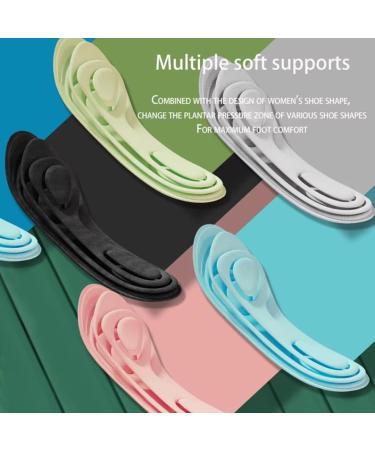 3 Pairs Memory Foam Insoles for Women - Comfort & Pain Relief Shoe Inserts - Black/Gray/Blue - Women 9-9.5/Men 7-7.5 - Buy Online on GoSupps.com