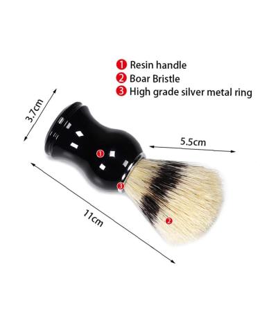 Buy 1PC Handcrafted Roof Hair Shaving Brush - Luxury Black Tool with Metal Resin Handle for Professional Use | Barts Brushes - International Shipping Available - Buy Online on GoSupps.com