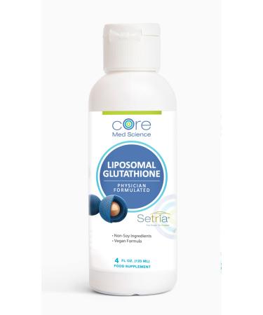 Liposomal Glutathione by Core Med Science - 500mg - 4 Fl Oz - Setria - Antioxidant Supplement - Made in USA