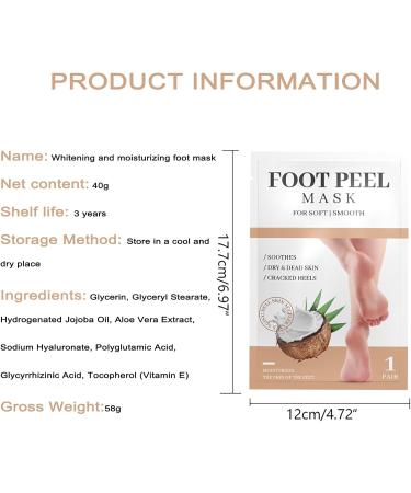 Foot Mask - 3 Pairs Peeling & Moisturizing Socks for Dry Cracked Feet - Foot Spa Treatment for Men & Women - Buy Online on GoSupps.com