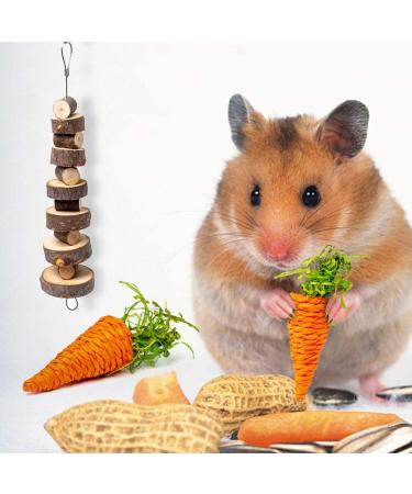 Sofier Natural Wooden Hamster Chew Toys Set - Ideal for Syrian Hamster, Rats, Guinea Pigs, and More! - Buy Online on GoSupps.com