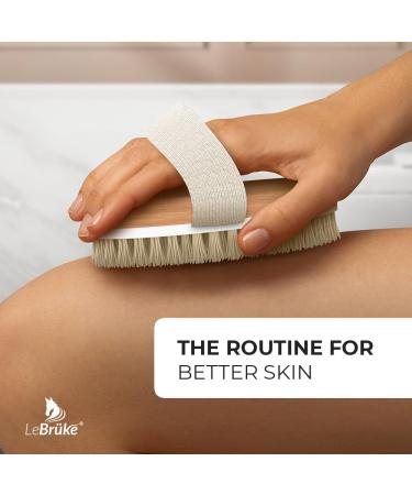 Lebr ke Dry Brush Bath Brush - With Practical Storage Bag - Perfect for Removing Dead Skin - Exfoliating Body Brush Exfoliating Brush - Buy Online on GoSupps.com