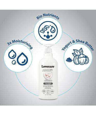 Lover's Care Goat's Milk Body Lotion with Pearl Powder 27.05 fl oz | Moisturizing & Nourishing | International Shipping Available - Buy Online on GoSupps.com