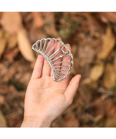 Yean Geometric Hair Claw Clip for Thick Hair - Silver Metal Jaw Clamp for Women and Girls - Buy Online on GoSupps.com