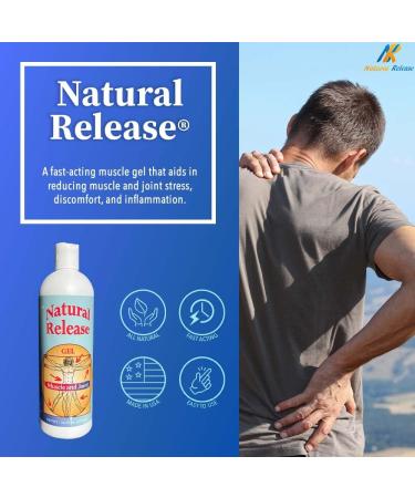 Natural Release Muscle & Joint Gel - Fast Acting Relief for Sore Back Knees Hips & Aches - Menthol Free (16 oz - Buy Online on GoSupps.com