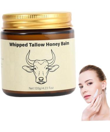 Suif de b uf pour la peau cr me hydratante naturelle pour le visage baume fouett bio au miel issu de b uf nourri l'herbe pour peaux s ches et sensibles 120 g. - Buy Online on GoSupps.com