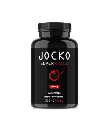 Jocko Super Krill Oil Supplement - 1000mg Serving - Omega 3 - DHA, EPA - Supports Joint Pain Relief, Cardiovascular Health, Mental Function - Anti Inflammatory Aid - 30 Servings - 60 500mg Softgels