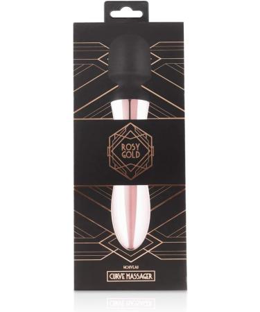 Rosy Gold Curve Massager - 10 Powerful Modes for Relaxation - Curved Design | Shop Internationally - Buy Online on GoSupps.com