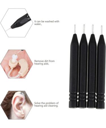 Baluue Cleaning Tool 4Pcs Vent Cleaning Tool Earpiece Earmold Vent Cleaner Earwax Remover Tool Black Duct Cleaning Tools - Buy Online on GoSupps.com