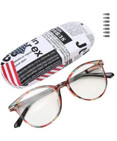 Shop Fashionable Clear Reading Glasses +4.0 | Vintage Portable Presbyopic Eyewear for Men & Women with Comfort Spring Hinges & Storage Box - Buy Online on GoSupps.com
