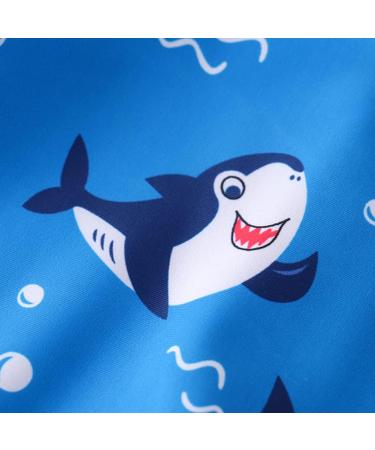 PythJooh Baby Boy Rash Guard Swimsuit with Shark Print Shorts | 12-18 Months | E - Happy Shark - Buy Online on GoSupps.com