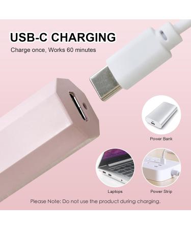 Mini UV Lamp for Gel Nails Small Nail Lamp Nail Dryer for Gel Nail Polish Portable 3W UV LED Lamp 20s/60s Timing Modes Nail Art Tool for Home DIY Gift for Women (Polygonal Pink) - Buy Online on GoSupps.com
